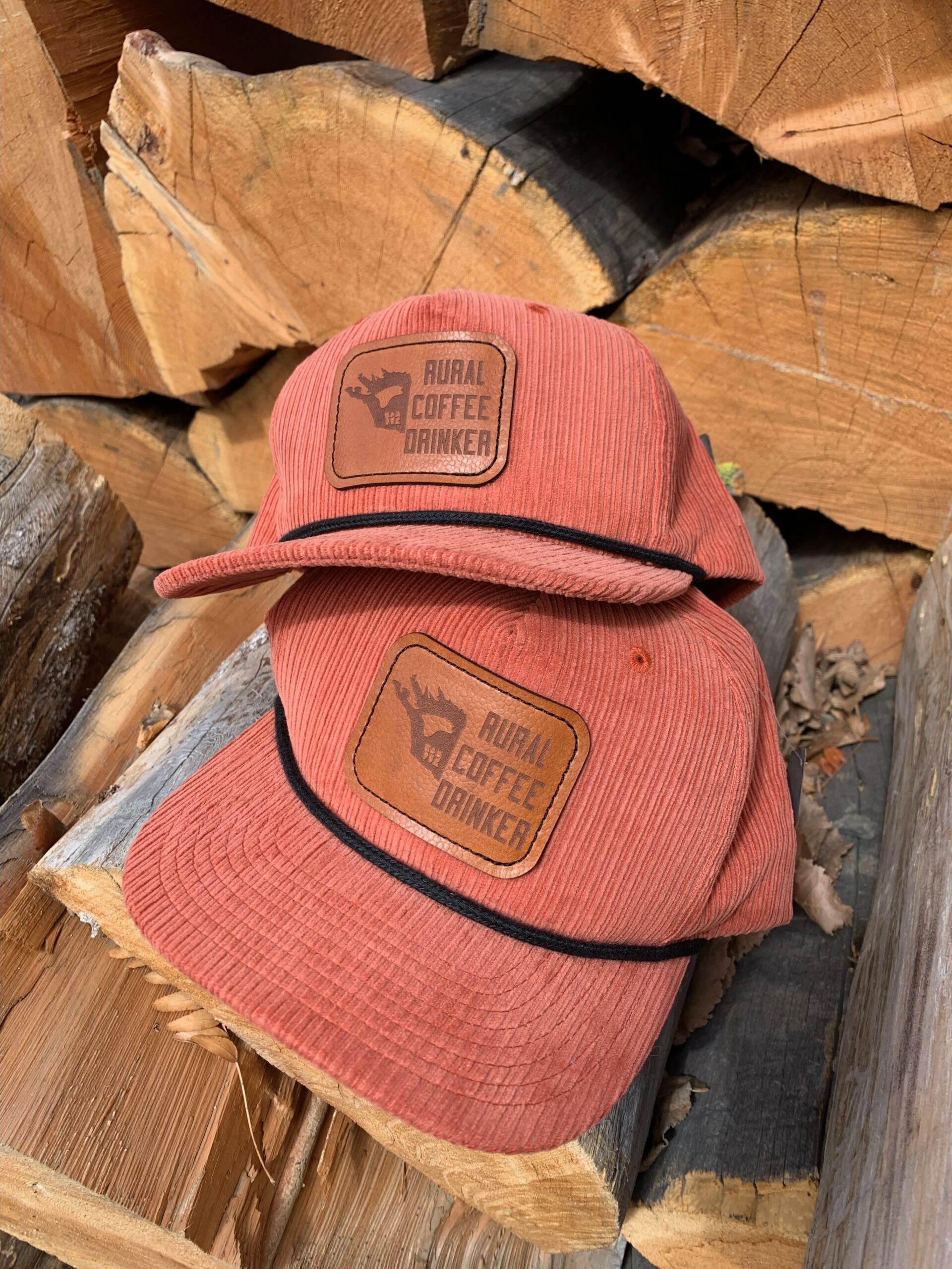 Coffee Company Leather Patch Hats