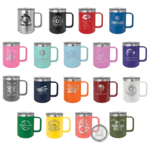 Olive Green Vacuum Insulated Mug with Slider Lid