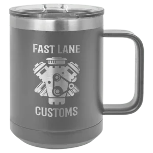 Polar Camel 15 oz. Dark Gray Vacuum Insulated Mug with Slider Lid