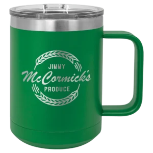 Polar Camel 15 oz. Green Vacuum Insulated Mug with Slider Lid