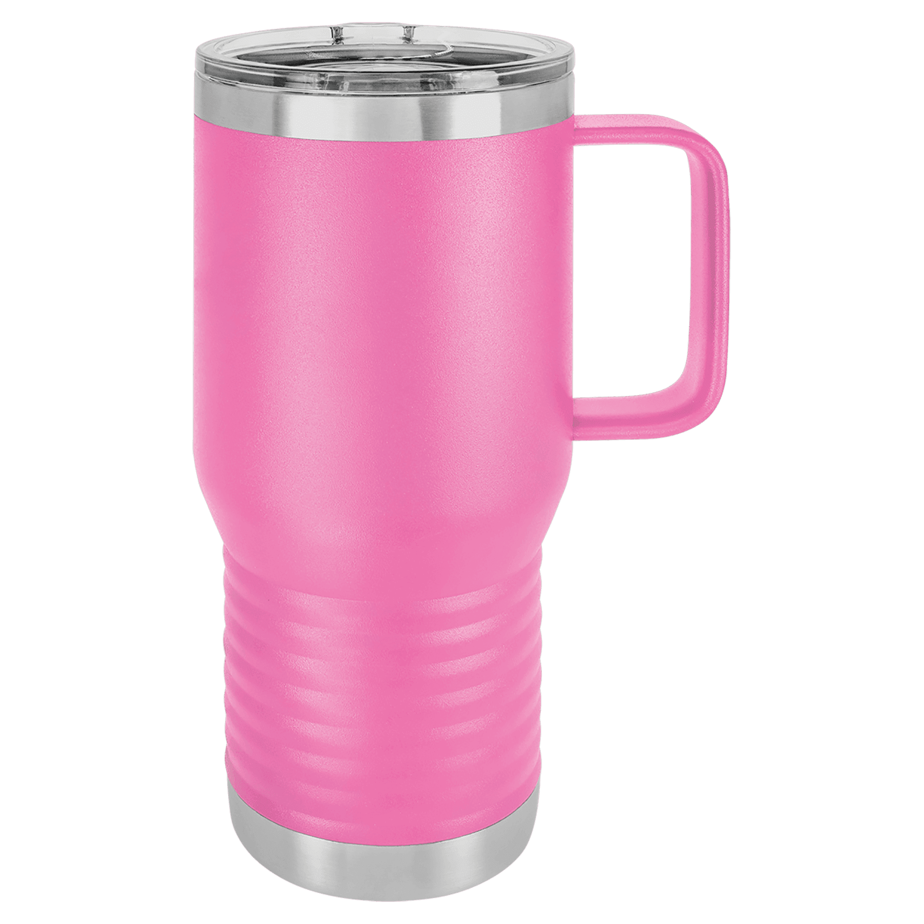 Polar Camel 20 oz. Pink Vacuum Insulated Travel Mug with Slider Lid - Image 2