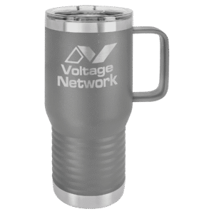 Polar Camel 20 oz. Dark Gray Vacuum Insulated Travel Mug with Slider Lid