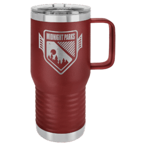 Polar Camel 20 oz. Maroon Vacuum Insulated Travel Mug with Slider Lid