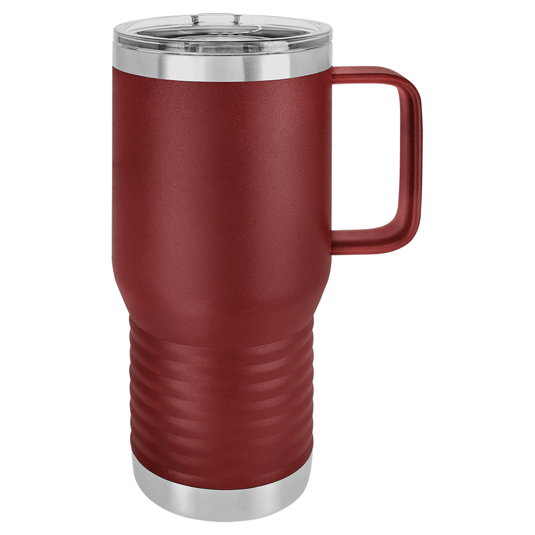 Polar Camel 20 oz. Maroon Vacuum Insulated Travel Mug with Slider Lid - Image 2