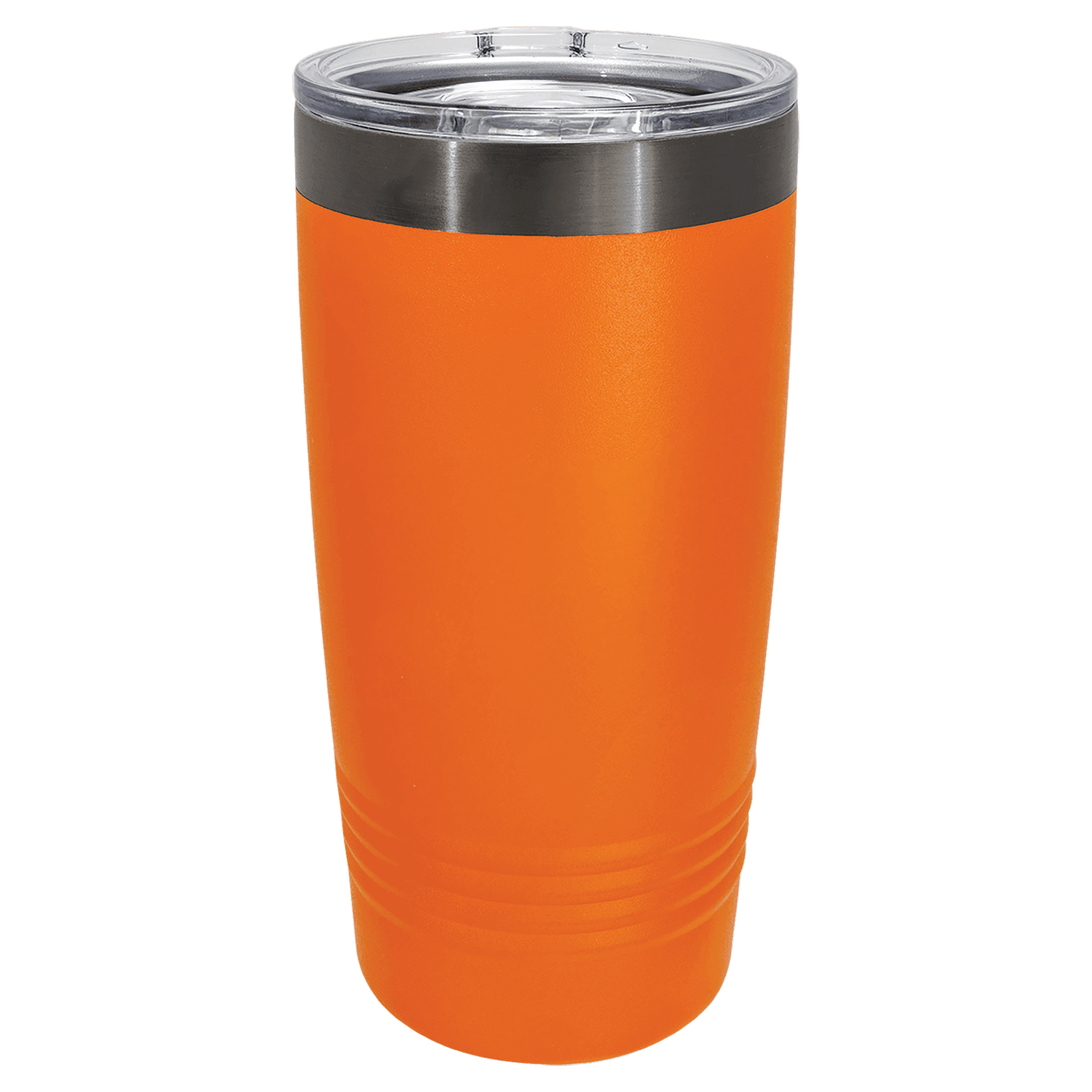Polar Camel 20 oz. Orange/Ghost Black ION-Plated Ringneck Tumbler with Slider Lid - Image 2