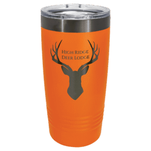 Polar Camel 20 oz. Orange/Ghost Black ION-Plated Ringneck Tumbler with Slider Lid
