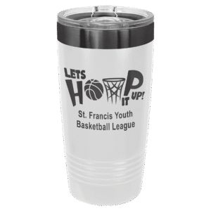 Polar Camel 20 oz. White/Ghost Black Ringneck Tumbler