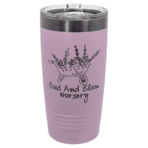 Polar Camel 20 oz. Moody Lilac/Ghost Black ION-Plated Black Ringneck Tumbler with Slider Lid