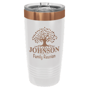 Polar Camel 20 oz. White/Rose Gold Ringneck Tumbler