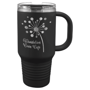 Polar Camel 32 oz. Black Travel Mug with Snap Lid & Straw