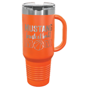 Polar Camel 40 oz. Orange Travel Mug with Snap Lid & Straw