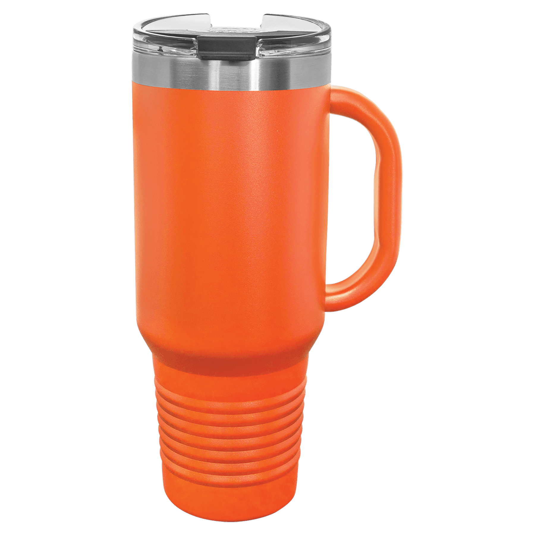 Polar Camel 40 oz. Orange Travel Mug with Snap Lid & Straw - Image 2