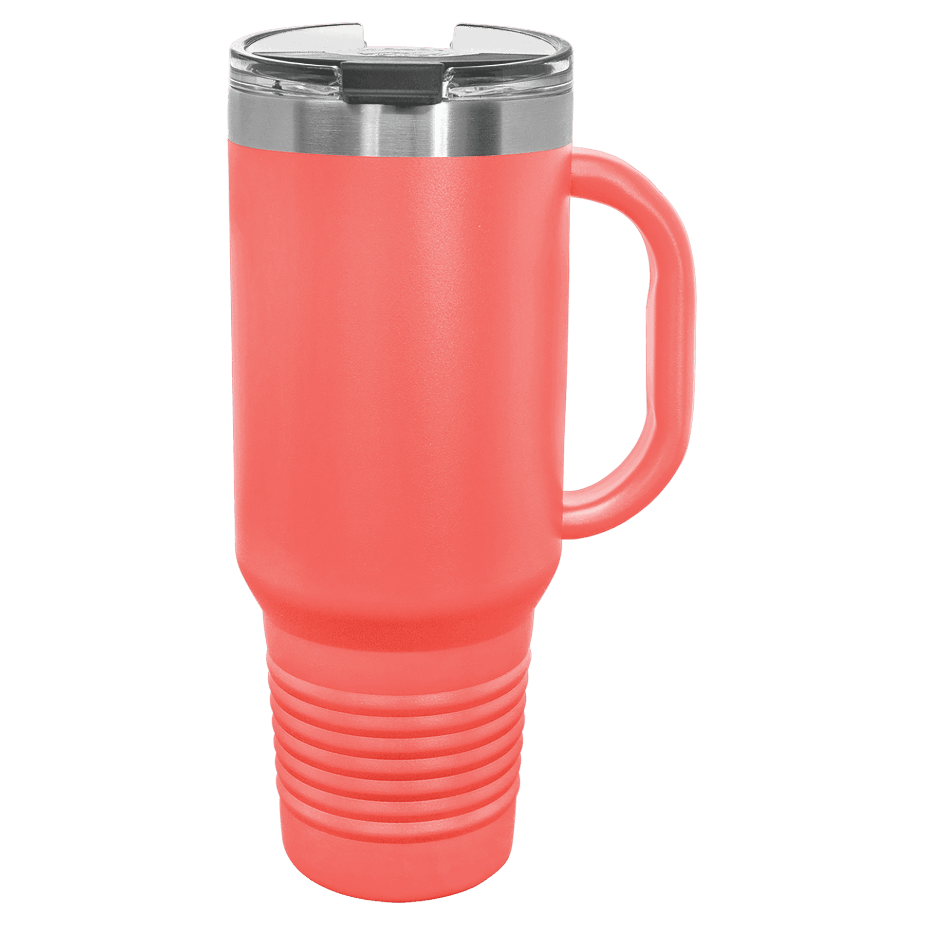 Polar Camel 40 oz. Coral Travel Mug with Snap Lid & Straw - Image 4